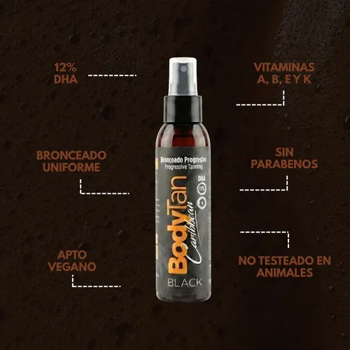 Autobronceante Locion Bodytan Caribbean Black 120ml