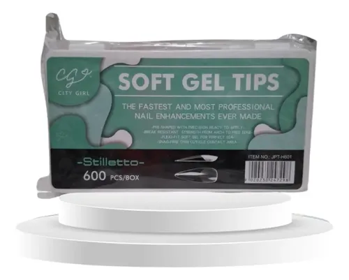 Tips Uñas Paris Night Mini Cuadradas.