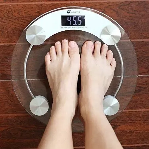 Balanza Digital Baño Vidrio LCD 180kg Redonda Apagado Automático Venice