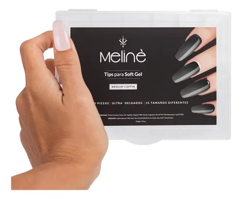 Tips Meline Para Soft Gel Medium Coffin Manicuria