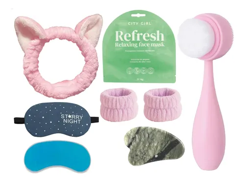 Kit Skincare Facial Limpieza Hidratante Vincha Guasha