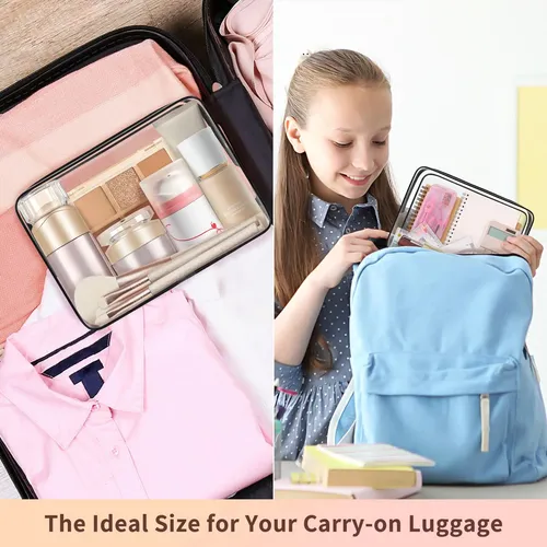 Bolsa De Maquillaje Tisratok Transparente Para Mujer Con Cie