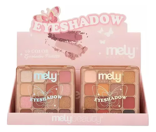 2 Paletas De Sombras Para Ojos X 16 Colores Mely
