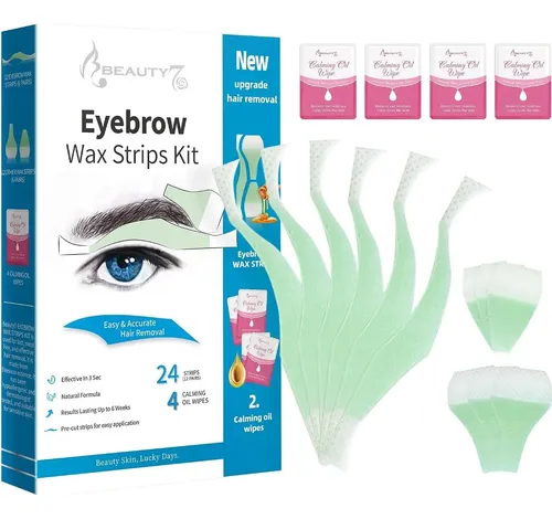 Tiras De Cera Fría Beauty7 Para Cejas Masculinas (24