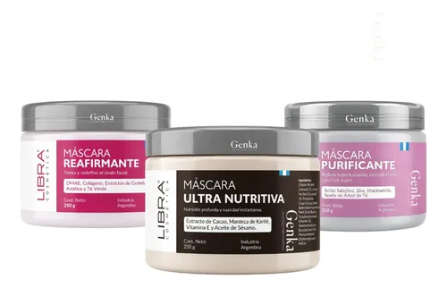Kit Mascara X3 Nutritiva Purificante Reafirmante 250g Libra