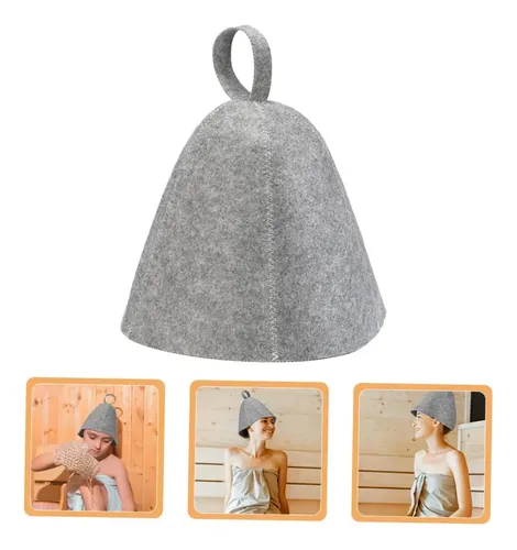 Gorro De Sauna De Fieltro Para Baño, Reutilizable Y Cómodo