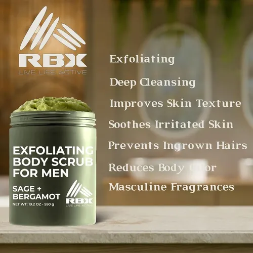 Rbx Exfoliante Corporal Para Hombres Sage Bergamot