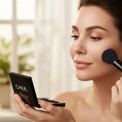 Polvo Compacto Hd Cher Perfecting Powder Compact Tono 3- Durazno
