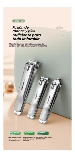 Set De 18 Piezas De Cuchillos Para Manicura Y Pedicura Acero