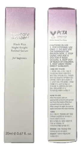 Haruharu Wonder Black Rice Night Knight Retinol Suero, Y La