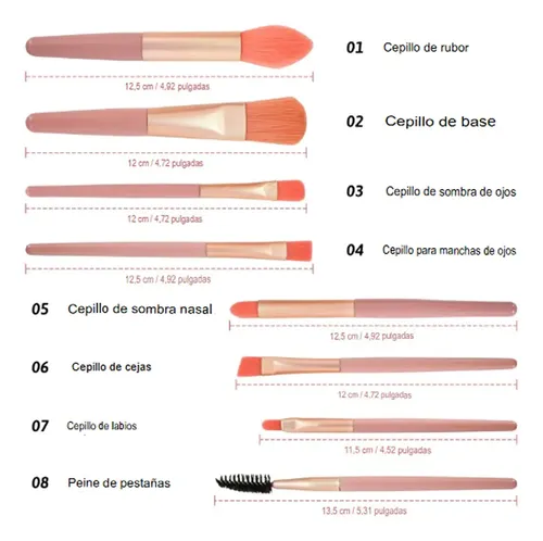 Set De Maquillaje Sombra Latte Ruby Rose Básicos Infaltables