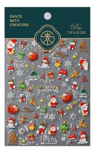 Pegatinas Navideñas 3d Para Uñas