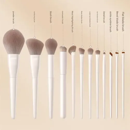 Set 10 Brochas Maquillaje Principiantes Completo