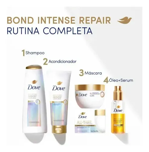 Combo Dove Bond Intense Repair Óleo Sérum Capilar + Máscara