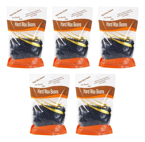 5x Frijoles Duros De Cera Dura Gráneos Suaves De Cera Negro