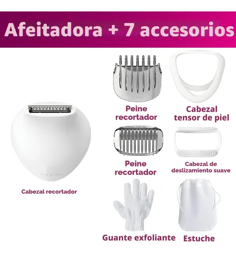 Afeitadora Eléctrica Philips Lady Brl146/00 7 Accesorios
