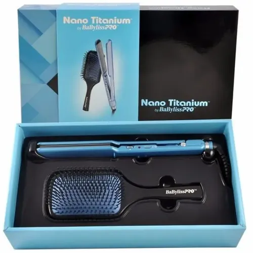 Plancha de cabello BaBylissPRO Nano Titanium 2073 Kit Cepillo