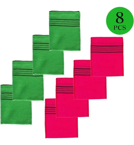 Guante Exfoliante Coreano Con 8 Piezas Green4 Red4