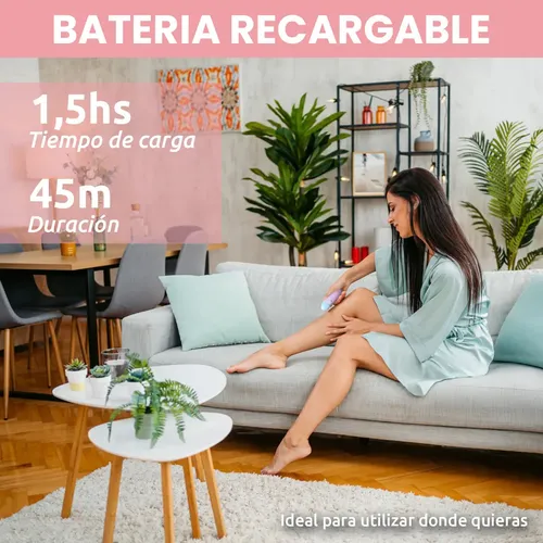Depiladora Mujer Led Recargable Vgr V-760 18 Pinzas Luz Verde