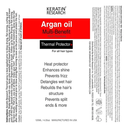 Protector Térmico Para El Cabello En Aerosol Keratin Researc