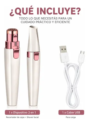 Depilador Facial 2 En 1 Recargable Cejas Y Vello Duradero