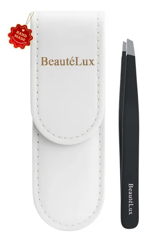 Pinza Para Cejas Beautélux Premium Con Punta Inclinada De Ac