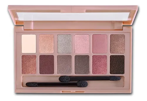 Paleta de sombras de ojos Maybelline New York Nudes Naked de 12 colores