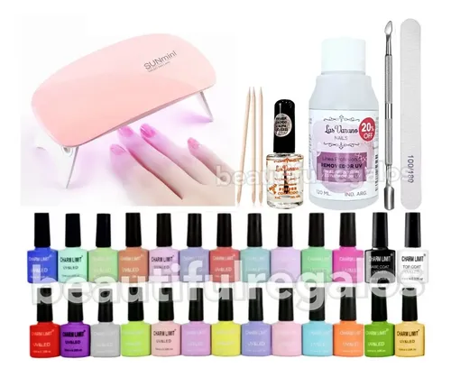 Kit Inicial  Manicuria Gel Esmalte Semi Cabina Led/uv Oferta