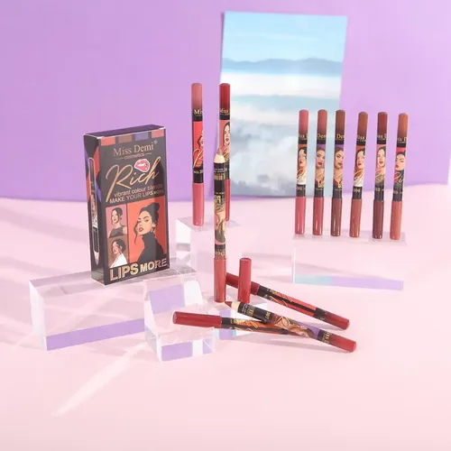 Juego De 12 Lápices Delineadores De Labios Katiluxiya