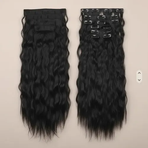 Cortina De Cabello Orgánico 6 Piezas Con Movimiento Ondas