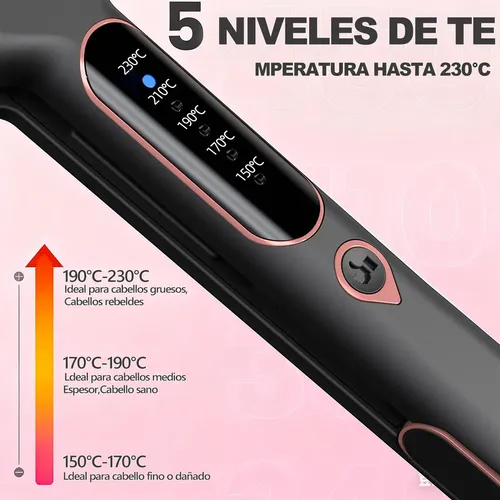 Plancha De Pelo De Titanio Ancha Con Calentamiento Rápido Vx