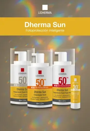 Protector Solar Lidherma Toque Seco Spf 50 Dherma Sun
