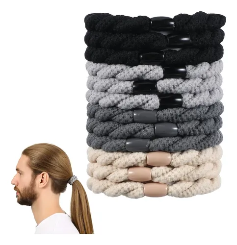 Paquete De 12 Cintas Para El Cabello, Para Hombre, Pelo Larg