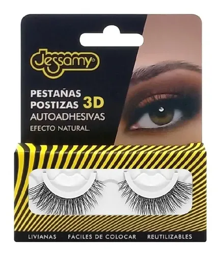 Pestañas Postizas Autoadhesivas 3d S/ Pegamento Jessamy P229