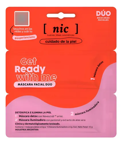 Nic Get Ready With Me Mascara Facial Duo Detox Iluminadora