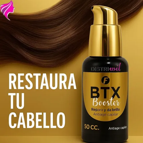Booster Btx Frilayp X50cc Reparacion Y Brillo Antiage Capilar – Hidrata Suaviza Con Nutrientes Esenciales Uso Profesional – Reestructurante Serum Humectante