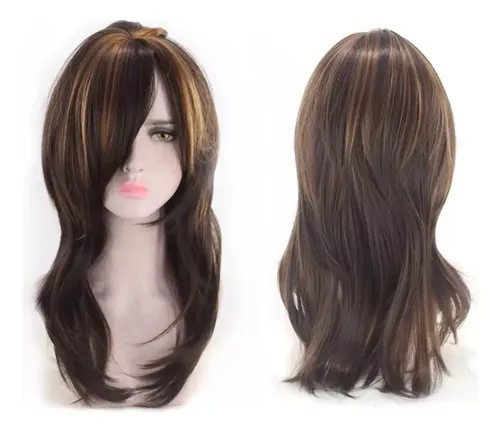 Pelucas Bob Con Flequillo Cosplay For Mujer Cabello Natural