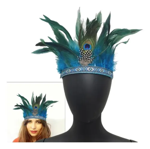 Diadema De Plumas Para El Escenario De Disfraces Indios De M