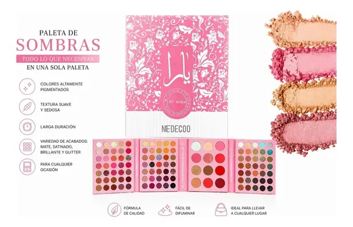 Paleta 117 Sombras Rubor Iluminador Bronzer Medecoo