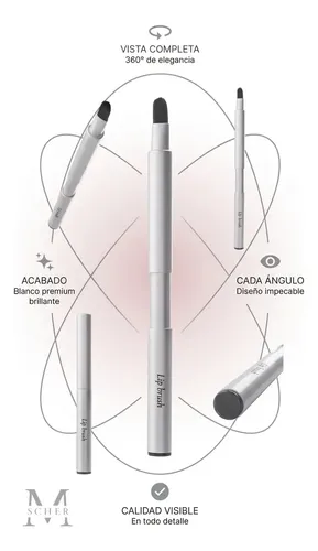 Pincel Maquillaje Para Labios Retráctil De Melody Scher Blanco