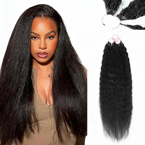 Extensiones Crochet Cabello Humano Rizado 20 Negro Natural
