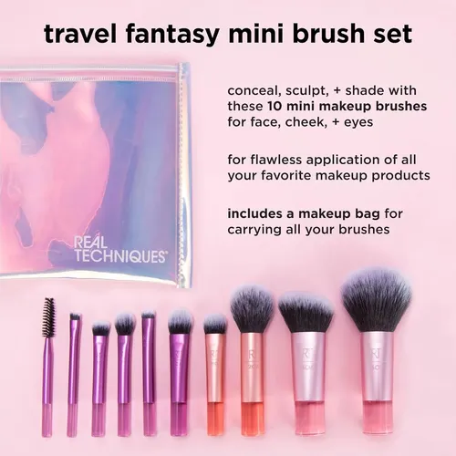 Set De 11 De Maquillaje Real Techniques Travel Fantasy