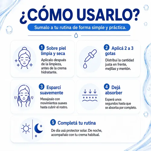 Serum Facial Hidratante Ácido Hialurónico Piel Seca Antiedad