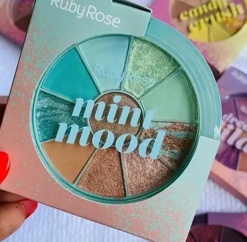 Pocket Kit Paleta 9 Sombras + Iluminador Ruby Rose Hb1075