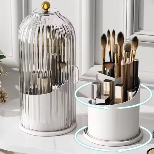 Organizador Giratorio De Brochas Maquillaje Y Skin Care