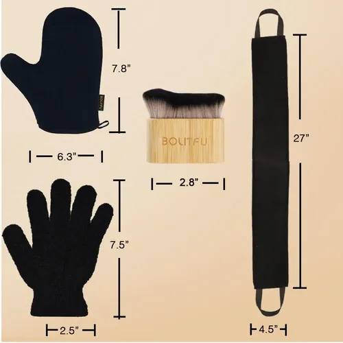 Kit Aplicador Con Guante Para Autobronceado Bolitfu 4 Piezas