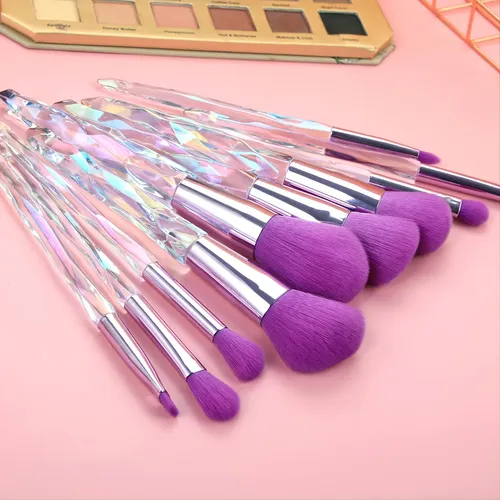 Crystal Acrylic Handle Makeup Brush Set Beauty Tools