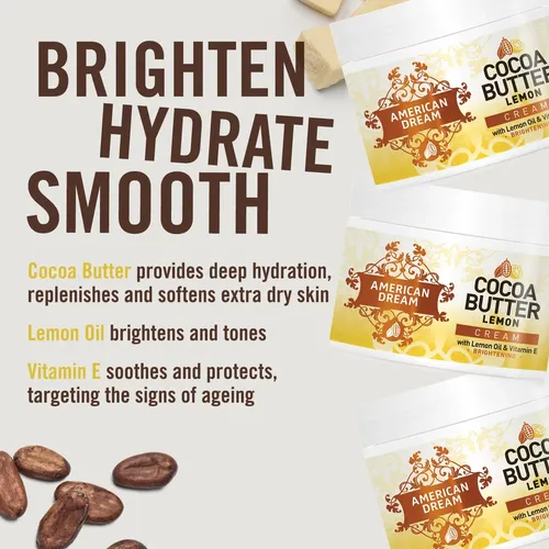 Crema American Dream De Manteca De Cacao Y Limón 500 Ml Con