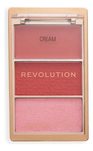 Revolution Blush Icon Palette Trío Crema Mate Y Shimmer