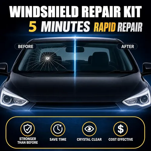 Kit Profesional Reparación De Vidrios Con Luz Uv Y Nano Flu